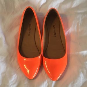 Pointed Toe Neon Ballet Flats